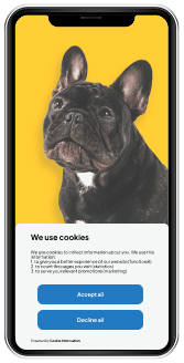 mobile app cookie banner example 4