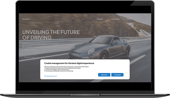 website cookie consent popup example 1